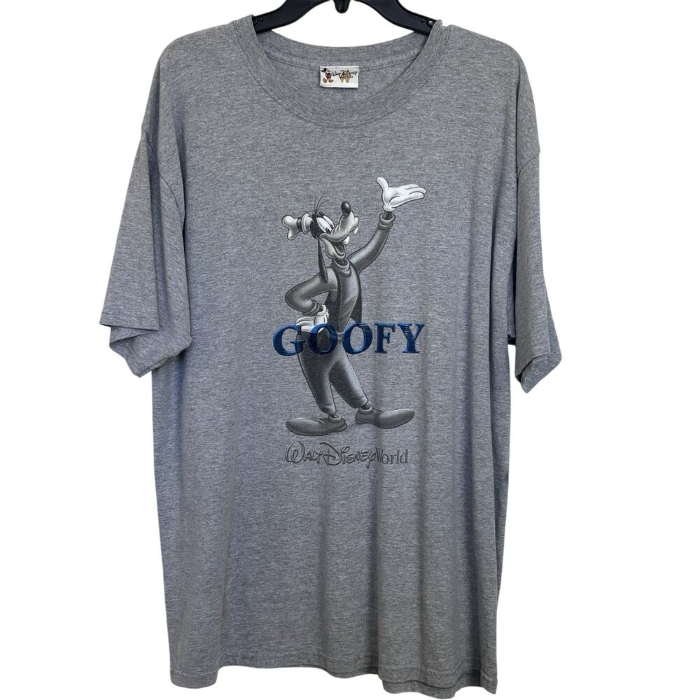 Vtg Walt Disney World Goofy Gray Short Sleeve T-Shirt Size XL WDW Vacation